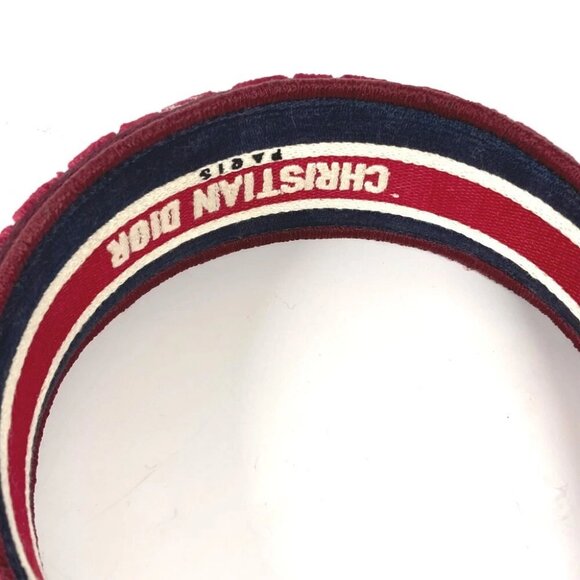 Dior hair accessory Cannage Headband Hairband Velor wine-red - Picture 5 of 9
